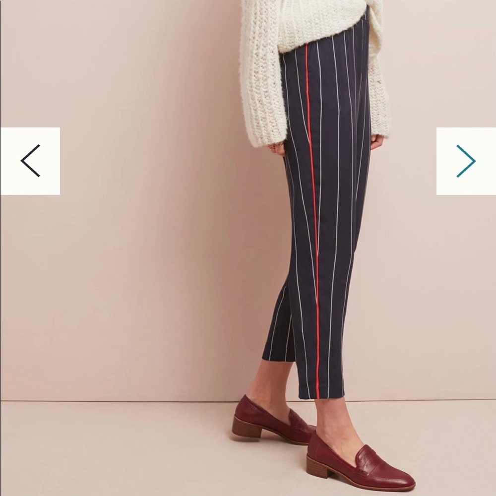 Anthropologie Striped Cropped Pants